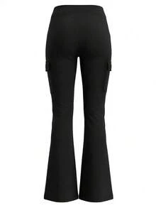 Champion Icons Women's Flare Cargo Leggings Black - Black - View 2