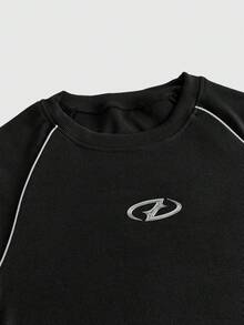 AXEPEAK Men's Casual Contrast Trim Short Sleeve T-Shirt, Summer - Black - View 8