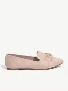 CUCCOO CHICEST Women Shoes Fashionable Lightweight Beige Flat Shoes With Bow For Summer Vacation Shoes Summer Elegant Flats Spring Shoes Spring Break Easter For Christmas Elegant Shoes Wedding Shoes - Apricot - View 5