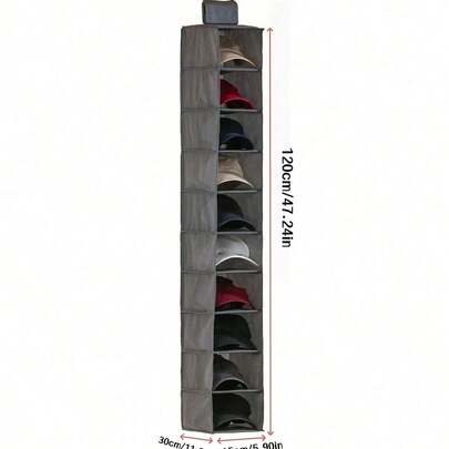 1 cutie de depozitare pentru dulap suspendat, geantă suspendată multistrat pentru genți, pălării, lenjerie intimă