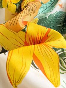 Travachic KIDS Young Girl Ditsy Floral Camisole Top And Shorts 2-Piece Set - White - View 3