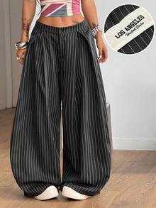 Coolane Quần dài nữ mùa hè kiểu vintage, phong cách hippie, dáng rộng, màu xanh rêu quân đội. - màu đen - Xem 2