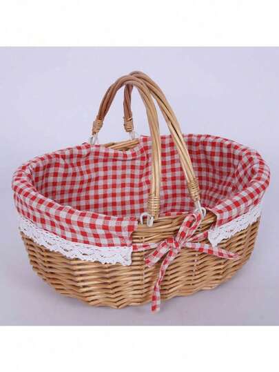 1 Giỏ dã ngoại, Giỏ dã ngoại ngoài trời, Giỏ đựng đồ dùng cần thiết cho chuyến đi dã ngoại mùa xuân, Giỏ dã ngoại hai quai, Giỏ đựng đồ ăn nhẹ và trái cây, Dùng để đựng đồ trên bàn làm việc phòng khách, trang trí phòng ngủ, đựng đồ dùng trong lớp học và văn phòng phẩm, đựng rau củ quả trong nhà bếp, đựng đồ dùng nhà bếp.