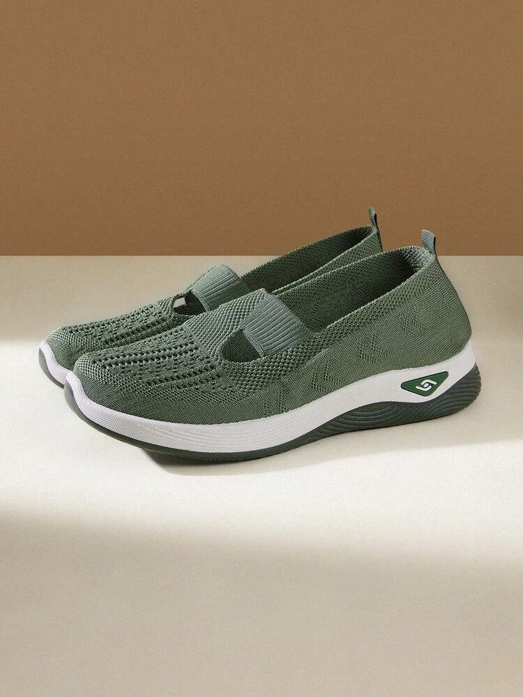 CUCCOO EASI Green Hollow Casual Sports Shoes, Light And Cushioning, Comfortable Shopping Versatile Women's Shoes