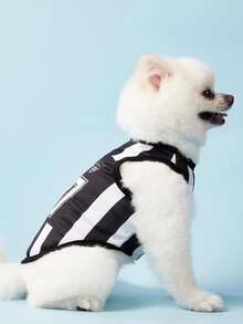 PETSIN Áo thun cho chó mèo đa năng 07 kiểu cổ điển, in sọc đen trắng, thời trang, thoải mái, thường ngày. - Nhiều màu - Xem 7