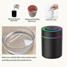 Mini Humidifier | 180mL Large Capacity USB Humidifier | 25-40mL/H High Mist Output | Quiet Operation Desktop Humidifier | Type-C Air Diffuser - multicolor - View 7