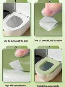 Universal Toilet Seat Cover - Bathroom Toilet Mat, Portable Home Seat Cover, Suitable For Most People - Multicolor - View 6