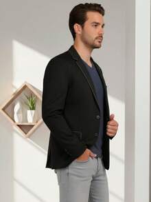 Blazer Casual Busines - Negro - Ver 4