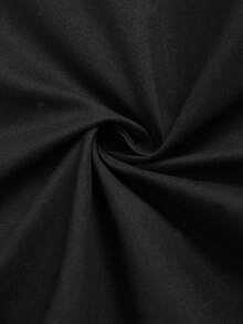 Elamini Women's Casual Deep V-Neck Black Formal Shirt, Summer - Black - View 4