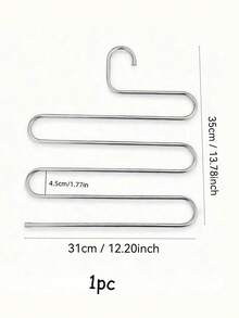 Stainless Steel 5-Layer Trouser Hanger - Space Saving Jeans Organizer Rack With Polished Surface, Wardrobe Closet Storage Solution - Multicolor - View 9