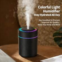 Mini Humidifier | 180mL Large Capacity USB Humidifier | 25-40mL/H High Mist Output | Quiet Operation Desktop Humidifier | Type-C Air Diffuser - multicolor - View 5