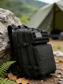 Outdoor Camouflage Tactical Backpack, Large Capacity Backpack, Large 3P Bag, Hiking Bag, Military Enthusiast Backpack, Outdoor Leisure - Multicolor - View 5