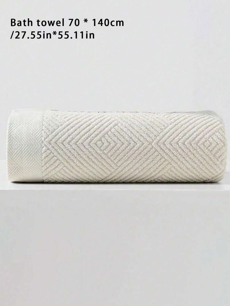 1pc Modern Minimalist Pure Cotton Household Multi-Purpose White Towel/Bath Towel, Unisex, Couple Style, Skin-Friendly, Quick-Drying And Absorbent, Suitable For Bathroom, Living Room, Kitchen, Bedroom. A Great Everyday Gift For Parents And Friends. 34*34 Square Towel Or 70*140 Large Bath Towel. - Multicolor - View 16