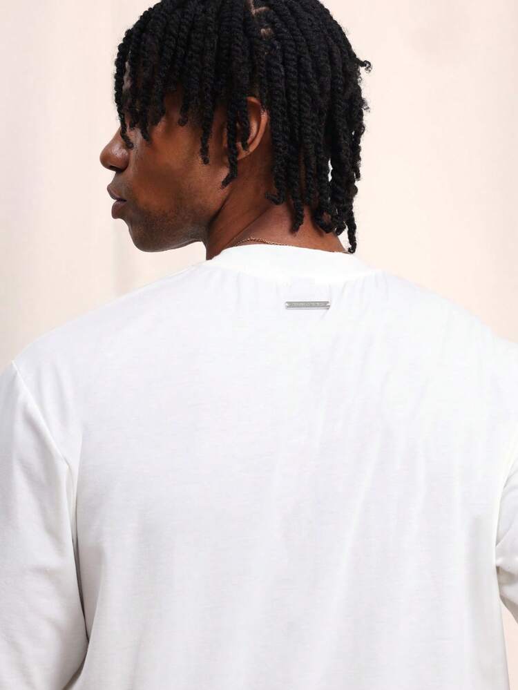 Camiseta básica de algodón de cuello redondo de manga corta, corte regular, blanca, para hombre. Camiseta casual de uso diario, cómoda, esencial para el armario de verano y primavera