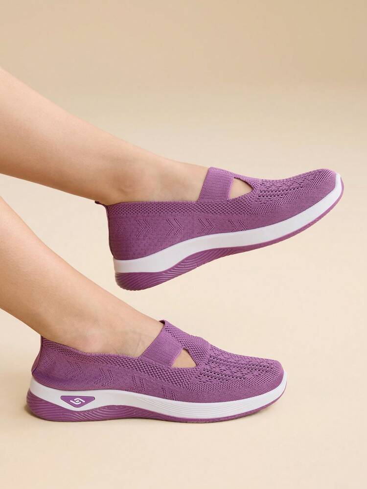 CUCCOO EASI Spring And Summer New Purple Breathable Shoes, Soft-Soled Non-Slip Overshoes, Comfortable Commuting Casual Shoes, Light And Cushioning