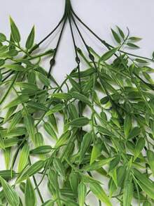 1株绿色仿真桉树藤蔓 - 逼真的塑料悬挂植物，适合室内外装饰，非常适合家居、房间、婚礼和情人节装饰，仿真植物家居装饰 - 橄欖綠 - 查看 5