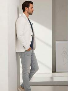 Blazer Casual Busines - White - View 4