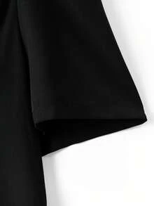 GlowEve CURVE Plus Size Women's Fashion Commuter Puff Sleeve Blazer + Plus Size Women's Fashion Commuter Pleated Skirt 2 Piece Set Two Piece Outfit Women - Black - View 7