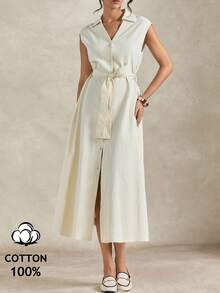 Briarwyn 2026新款女士休闲纯色单排扣长裙，夏季服装，女士夏季服装，夏季度假服装，情人节，女士度假服装，夏季度假服装，女士海滩度假服装，外出服装，白色连衣裙，女士春夏连衣裙，情人节连衣裙，女士派对连衣裙，优雅女士礼服，度假连衣裙，沙滩连衣裙，奢华婚礼晚礼服，女士休闲连衣裙，女士正装裹身裙，婚礼宾客女士夏季连衣裙，女士裹身连衣裙 - 杏色 - 查看 6