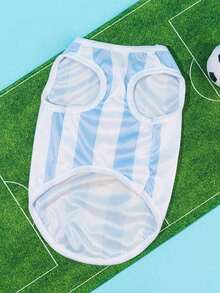 PETSIN 阿根廷足球队球衣一件，透气防紫外线防虫宠物狗/猫背心 - 彩色 - 查看 6