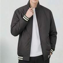 Chaqueta Doble Vista para Hombre Gamuzza y Bomber - Café integral - Ver 2