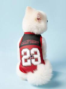 PETSIN 1件宠物猫狗通用红黑23针织时尚休闲舒适狗背心 - 彩色 - 查看 3