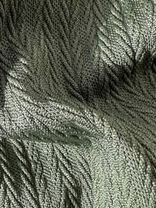 Swim Mod Women's Jacquard Fabric Halter High Cut Bikini Set, Spring/Summer - Army Green - View 6