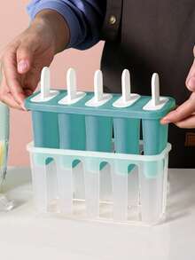 1pc 5-Slot Ice Pop Mold, Suitable For Everyday Home Use - Blue - View 9
