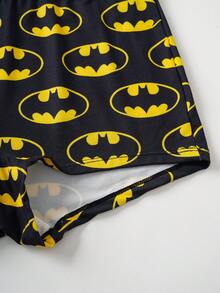 BATMAN X SHEIN Women's Cartoon Print Camisole And Briefs Set - Black - View 8