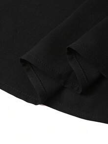 GlowEve Elegant High-Quality Casual Beaded Ripped Cinched Waist A-Line Dress For Women, Summer - Black - View 6