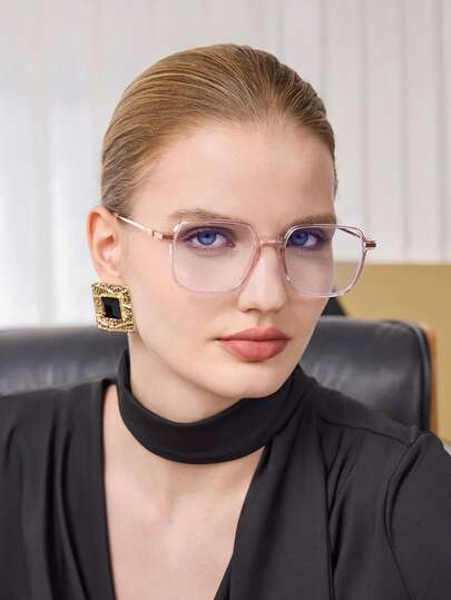 Visivana 1副时尚渐变海洋风眼镜，适合户外活动，透明镜片，现代优雅时尚配饰