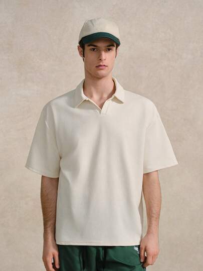 Courvante 男士纹理休闲 Polo 衫 白色高尔夫球衫 男士短袖 Polo 衫 男士纹理 Polo 衫 男士夏季 Polo 衫 男士白色 Polo 衫 Tenniscore