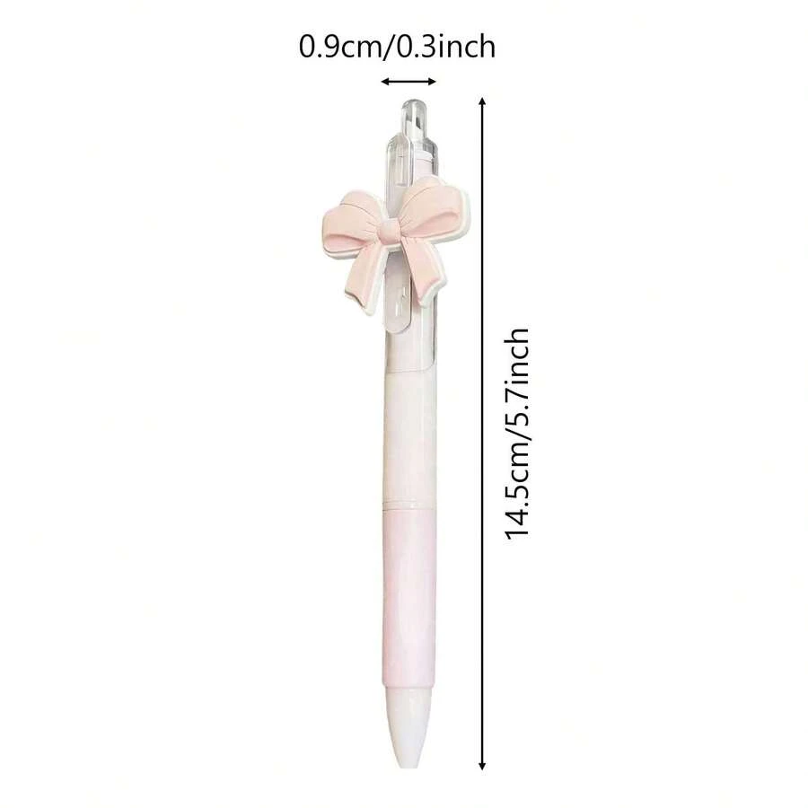 1/10 chiếc Bút bi gel kiểu INS mới, có nơ và hoa, ngòi ST, chất lượng cao, viết trơn tru, quà tặng dễ thương cho học sinh, thích hợp cho trường học và sử dụng hàng ngày. - Nhiều màu - Xem 1