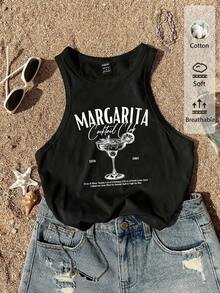 Tseoso Áo tank top nữ dáng ôm, cổ tròn, tối giản, thích hợp cho các buổi tiệc cocktail mùa hè. - màu đen - Xem 2