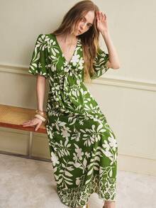 Écloséra 新款时尚优雅宽松短袖连衣裙，女士春夏款 - 彩色 - 查看 1