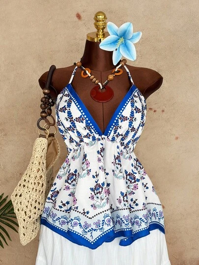 Sunspun Ditsy Floral Woven Camisole, Spring/Summer