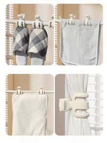 Pinzas de ropa con forma de oso a prueba de viento, de agarre fuerte y de material reforzado, diseño de dibujos animados, antideslizante y de sujeción segura, multiusos y de fácil uso, esencial para el hogar - Multicolor - Ver 11