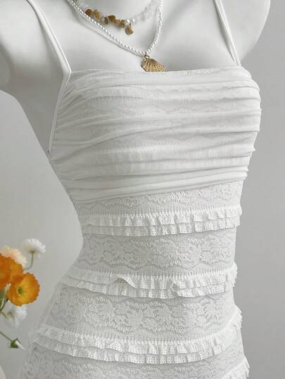 Elamini Đầm ren ngắn ôm sát gợi cảm dành cho nữ