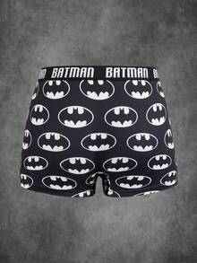 BATMAN X SHEIN Quần đùi boxer thường ngày cạp chun cho bé gái. - màu đen - Xem 10