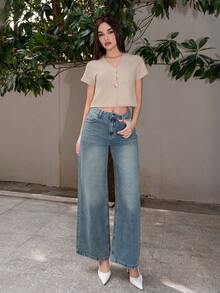 Bris Aura Casual Minimalist Apricot Women Short Sleeve Metal Button Thin Cardigan Carnival - Apricot - View 1