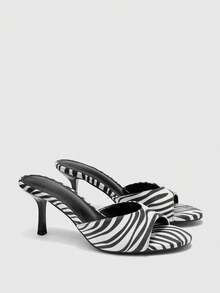 CUCCOO BIZCHIC Cuccoo Women Summer Fashion Versatile High Heel Sandals Spring Shoes - White/Black - View 7