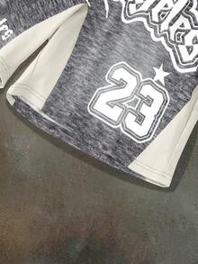 Manfinity EMRG Men's Summer Casual Sports Contrast Color Letter Print Drawstring Waist Shorts - Multicolor - View 3