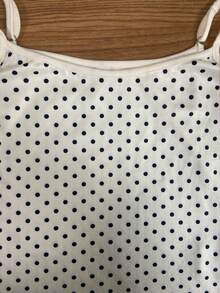 Glimmora Camiseta de tirantes de lunares de estilo casual para tallas grandes - Albaricoque - Ver 3