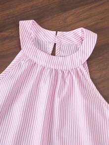 SHEIN Sparklyn Conjunto de camisola versátil para férias femininas, tops de primavera/verão, adequados para férias, viagens e diversas ocasiões, frescos e energéticos. - Rosa - Ver 3