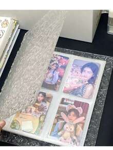 1个水波纹透明A5亚克力收纳相册，四格，三英寸卡片，彩色简约相册 - 多色 - 查看 4