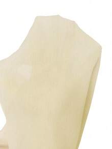 Franclia Áo sơ mi nữ thanh lịch màu hồng nhạt chất liệu chiffon nhăn, cổ trắng, tay ngắn, dáng rộng. - Màu be - Xem 7