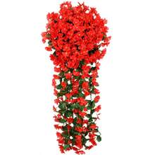 2pcs Artificial Violet Wedding Wall Hanging Silk Flowers, Window And Balcony Decorations, 18-Head Hydrangea Decorative Flowers - Multicolor - View 2