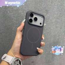 Ốp điện thoại silicon lỏng bóng bẩy sang trọng, tương thích với iPhone 17 Air, 16, 15, 14, 13, 12, 17 Pro Max Plus, kèm vỏ mềm từ tính. - màu xám than - Xem 2