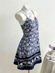 Lalippa Women's Summer Vacation Casual All-Over Print Spaghetti Strap Dress - Multicolor - View 2