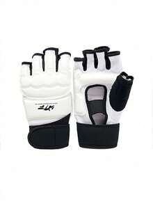 1 Găng tay đấm bốc PU, găng tay đấm bốc nửa ngón, thích hợp cho người lớn, nam và nữ, tập luyện đấm bốc, đấm bao cát, Taekwondo, bảo vệ tay. - trắng - Xem 11